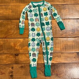 Little Sleepies “Happy Go Lucky” St. Patrick’s Day Zippy